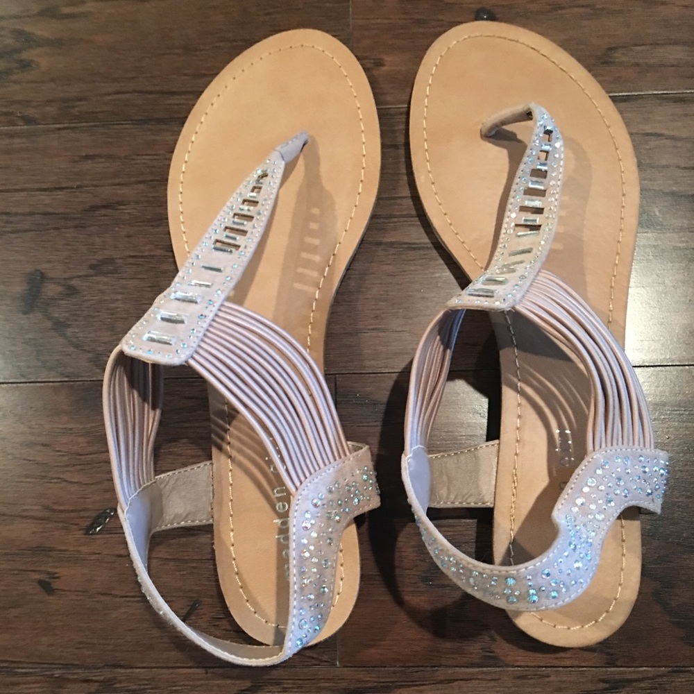 MADDEN GIRL Tan with Rhinestone Sandals